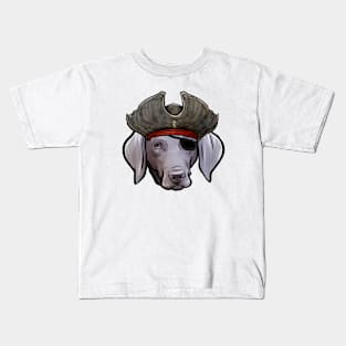 Weimaraner Pirate Kids T-Shirt